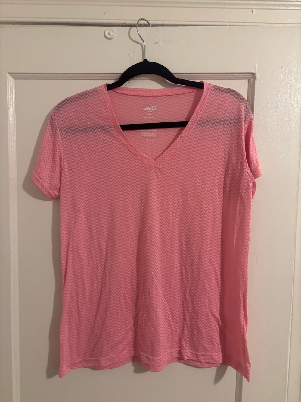 Avia Pink V‑Neck Short Sleeve Tee